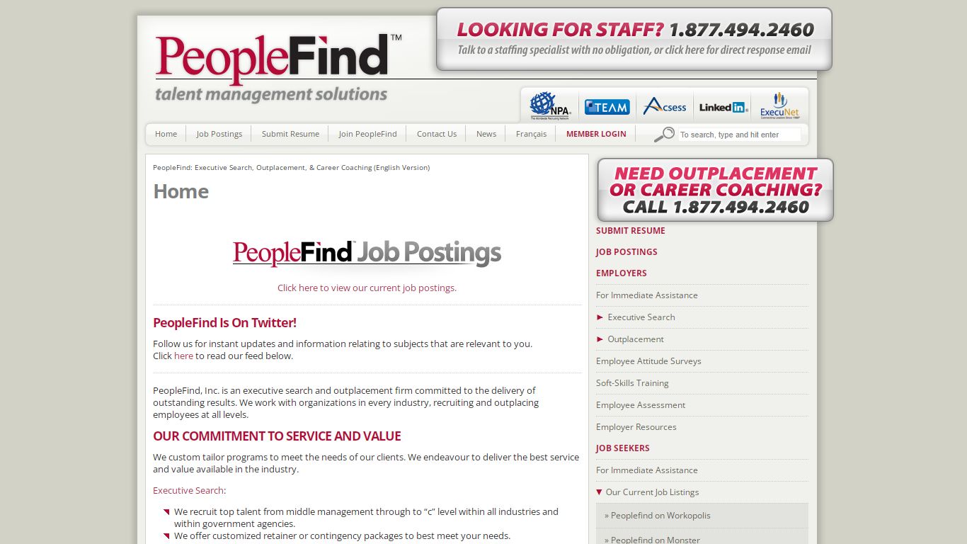 PeopleFind: Executive Search, Outplacement, & Career Coaching (English ...